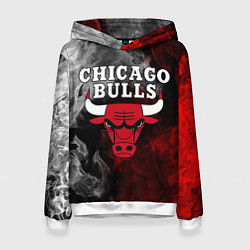 Толстовка-худи женская CHICAGO BULLS, цвет: 3D-белый