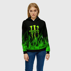 Толстовка-худи женская MONSTER ENERGY, цвет: 3D-черный — фото 2