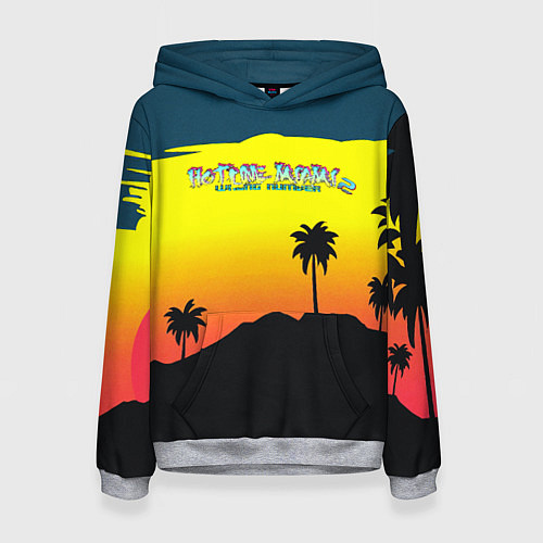 Женская толстовка HOTLINE MIAMI2 / 3D-Меланж – фото 1