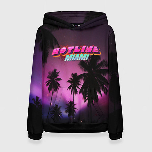 Женская толстовка HOTLINE MIAMI / 3D-Черный – фото 1