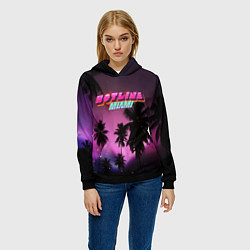 Толстовка-худи женская HOTLINE MIAMI, цвет: 3D-черный — фото 2
