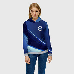 Толстовка-худи женская VOLVO, цвет: 3D-меланж — фото 2