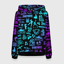 Толстовка-худи женская FORTNITE, цвет: 3D-черный