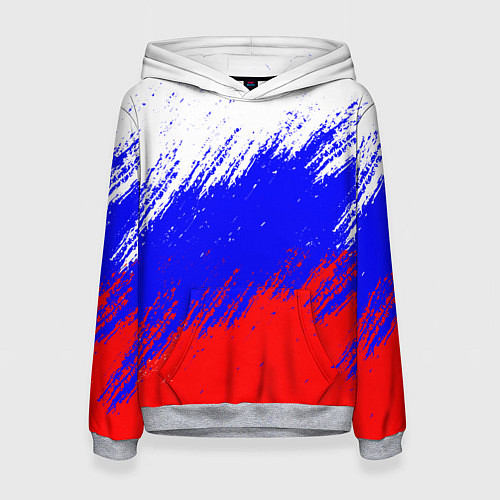 Женская толстовка Россия / 3D-Меланж – фото 1