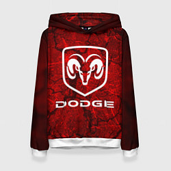 Толстовка-худи женская DODGE, цвет: 3D-белый