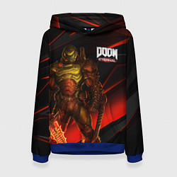 Толстовка-худи женская DOOM ETERNAL, цвет: 3D-синий