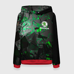 Толстовка-худи женская SKODA, цвет: 3D-красный