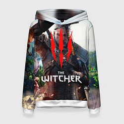 Толстовка-худи женская The Witcher, цвет: 3D-белый