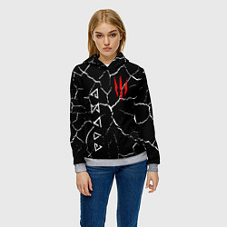 Толстовка-худи женская The Witcher, цвет: 3D-меланж — фото 2