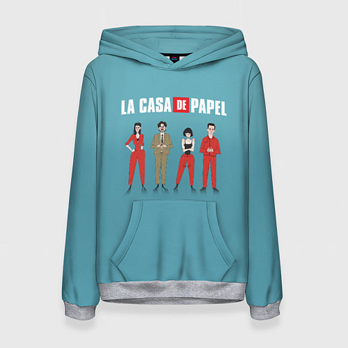 Женская толстовка БУМАЖНЫЙ ДОМ / 3D-Меланж – фото 1