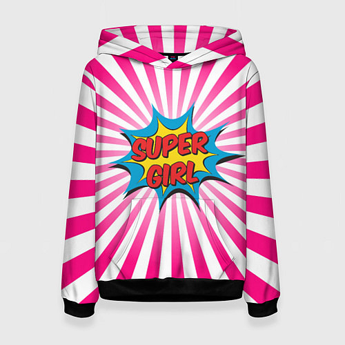 Женская толстовка Super Girl / 3D-Черный – фото 1