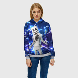 Толстовка-худи женская FORTNITE x MARSHMELLO, цвет: 3D-меланж — фото 2