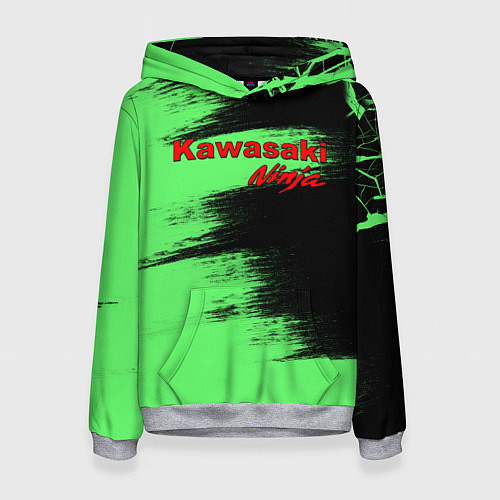 Женская толстовка Kawasaki / 3D-Меланж – фото 1