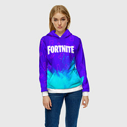 Толстовка-худи женская FORTNITE ФОРТНАЙТ, цвет: 3D-белый — фото 2