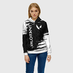 Толстовка-худи женская VALORANT ВАЛОРАНТ, цвет: 3D-белый — фото 2