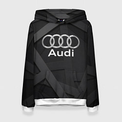 Толстовка-худи женская AUDI, цвет: 3D-белый