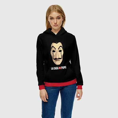 Женская толстовка БУМАЖНЫЙ ДОМ / 3D-Красный – фото 3