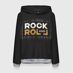 Толстовка-худи женская Rock and Roll Z, цвет: 3D-меланж