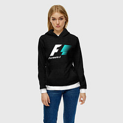 Толстовка-худи женская Formula 1, цвет: 3D-белый — фото 2