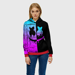 Толстовка-худи женская FORTNITE MARSHMELLO, цвет: 3D-красный — фото 2