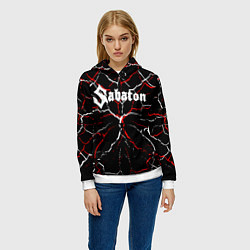Толстовка-худи женская Sabaton, цвет: 3D-белый — фото 2