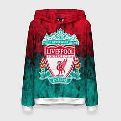 Толстовка-худи женская LIVERPOOL, цвет: 3D-белый