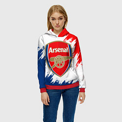 Толстовка-худи женская ARSENAL, цвет: 3D-красный — фото 2