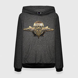 Толстовка-худи женская ВДВ, цвет: 3D-черный