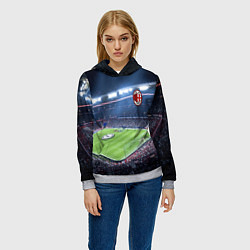 Толстовка-худи женская FC MILAN, цвет: 3D-меланж — фото 2