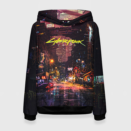 Женская толстовка CYBERPUNK 2077:КИБЕРПАНК S / 3D-Черный – фото 1