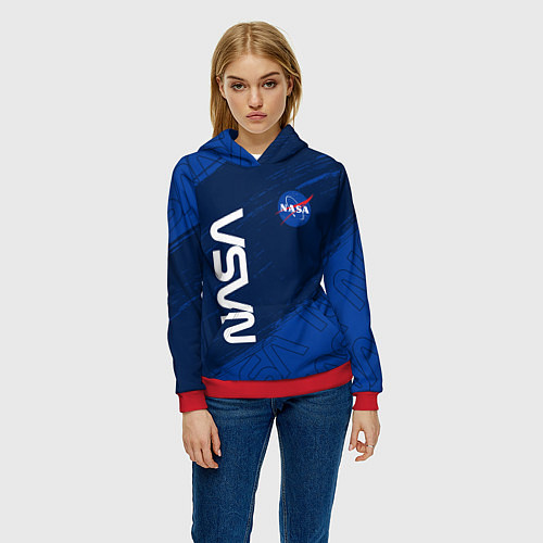 Женская толстовка NASA НАСА / 3D-Красный – фото 3
