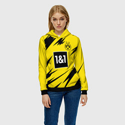 Толстовка-худи женская Reus Borussia Dortmund 20-21, цвет: 3D-черный — фото 2