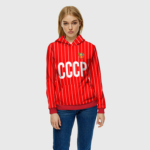 Женская толстовка Форма сборной СССР / 3D-Красный – фото 3