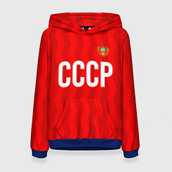 Толстовка-худи женская Форма сборной СССР, цвет: 3D-синий