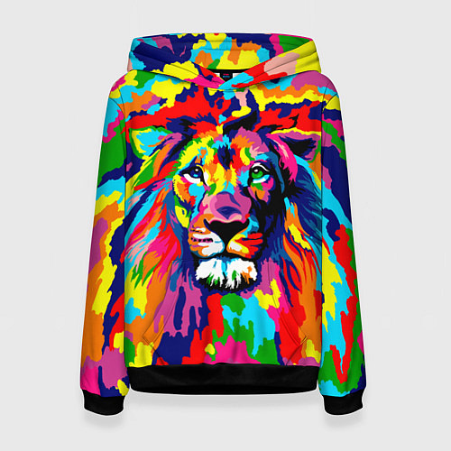 Женская толстовка Лев Artistic Art / 3D-Черный – фото 1