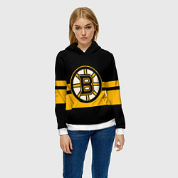 Толстовка-худи женская BOSTON BRUINS NHL, цвет: 3D-белый — фото 2