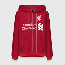 Толстовка-худи женская Liverpool FC, цвет: 3D-красный