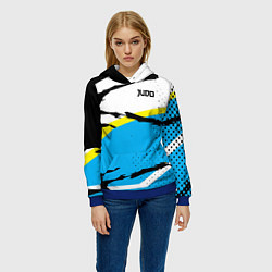 Толстовка-худи женская Judo, цвет: 3D-синий — фото 2