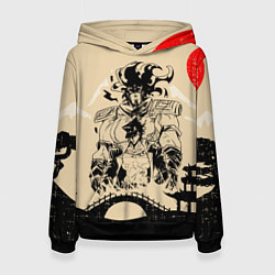 Толстовка-худи женская JoJo Bizarre Adventure, цвет: 3D-черный