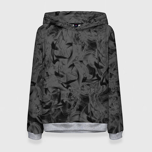 Женская толстовка Черная дымка / 3D-Меланж – фото 1