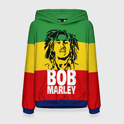 Толстовка-худи женская Bob Marley, цвет: 3D-синий