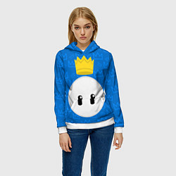 Толстовка-худи женская Fall guys, цвет: 3D-белый — фото 2