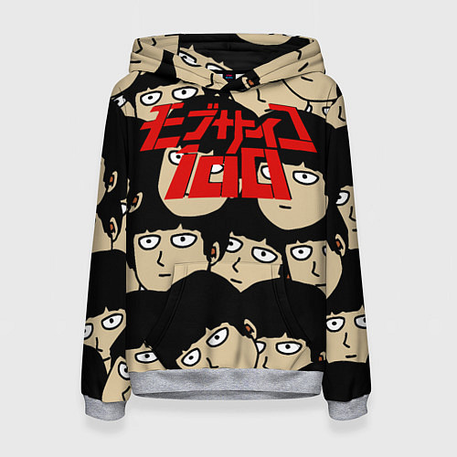 Женская толстовка МОБ ПСИХО / 3D-Меланж – фото 1