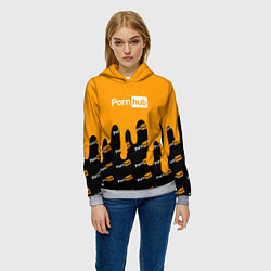 Толстовка-худи женская Porn Hub, цвет: 3D-меланж — фото 2