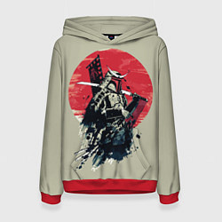 Толстовка-худи женская Samurai man, цвет: 3D-красный