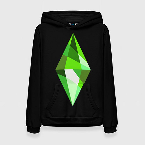 Женская толстовка The Sims Plumbob / 3D-Черный – фото 1