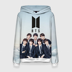 Толстовка-худи женская BTS, цвет: 3D-белый