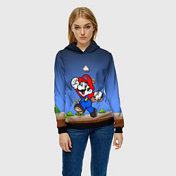 Толстовка-худи женская Mario, цвет: 3D-черный — фото 2