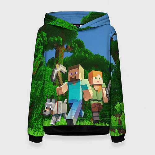 Женская толстовка Minecraft / 3D-Черный – фото 1