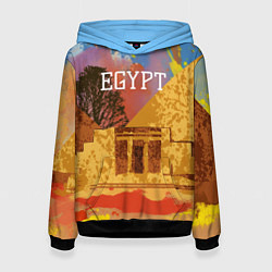 Толстовка-худи женская Египет Пирамида Хеопса, цвет: 3D-черный